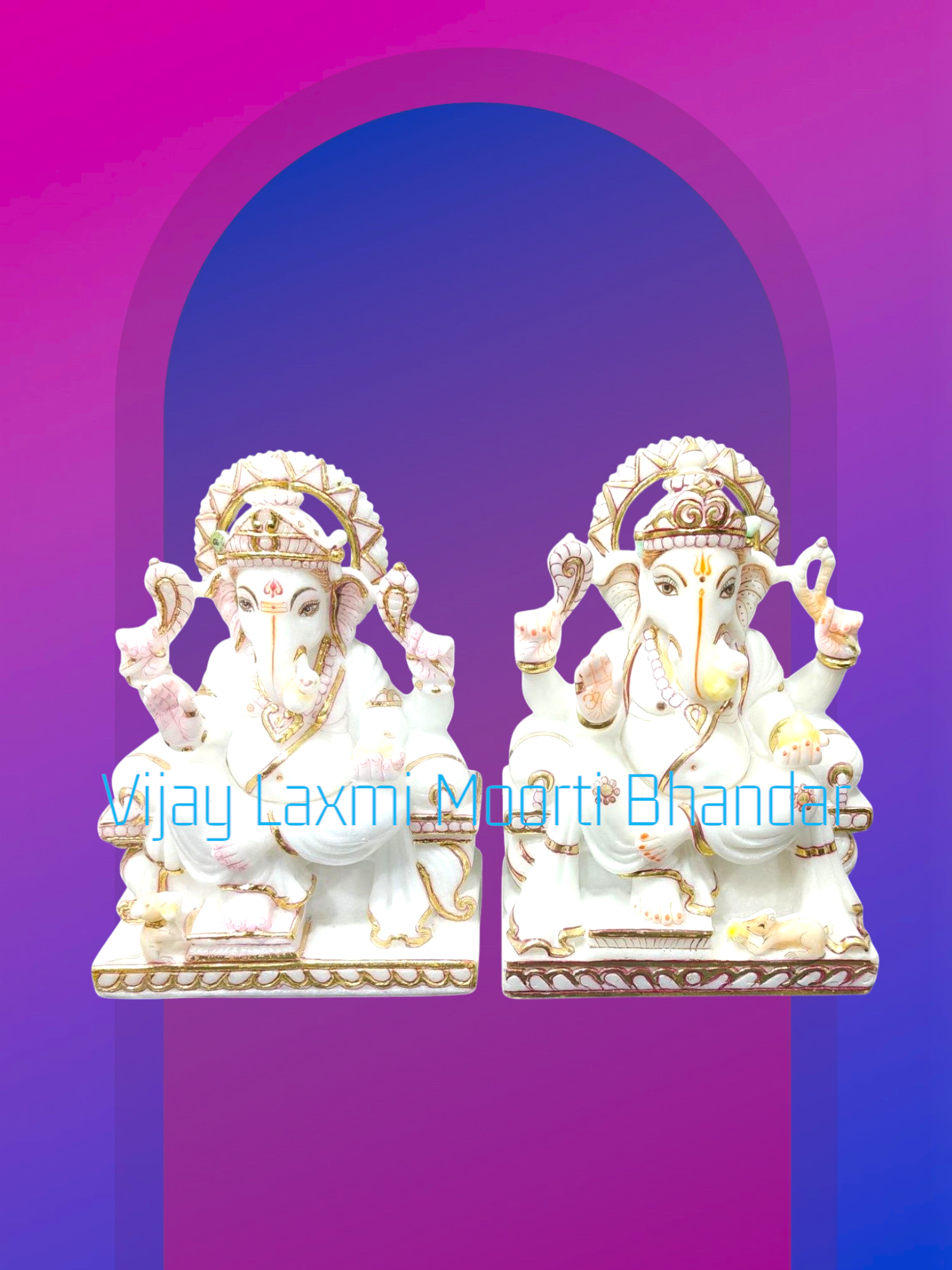Ganesha Statue Pair