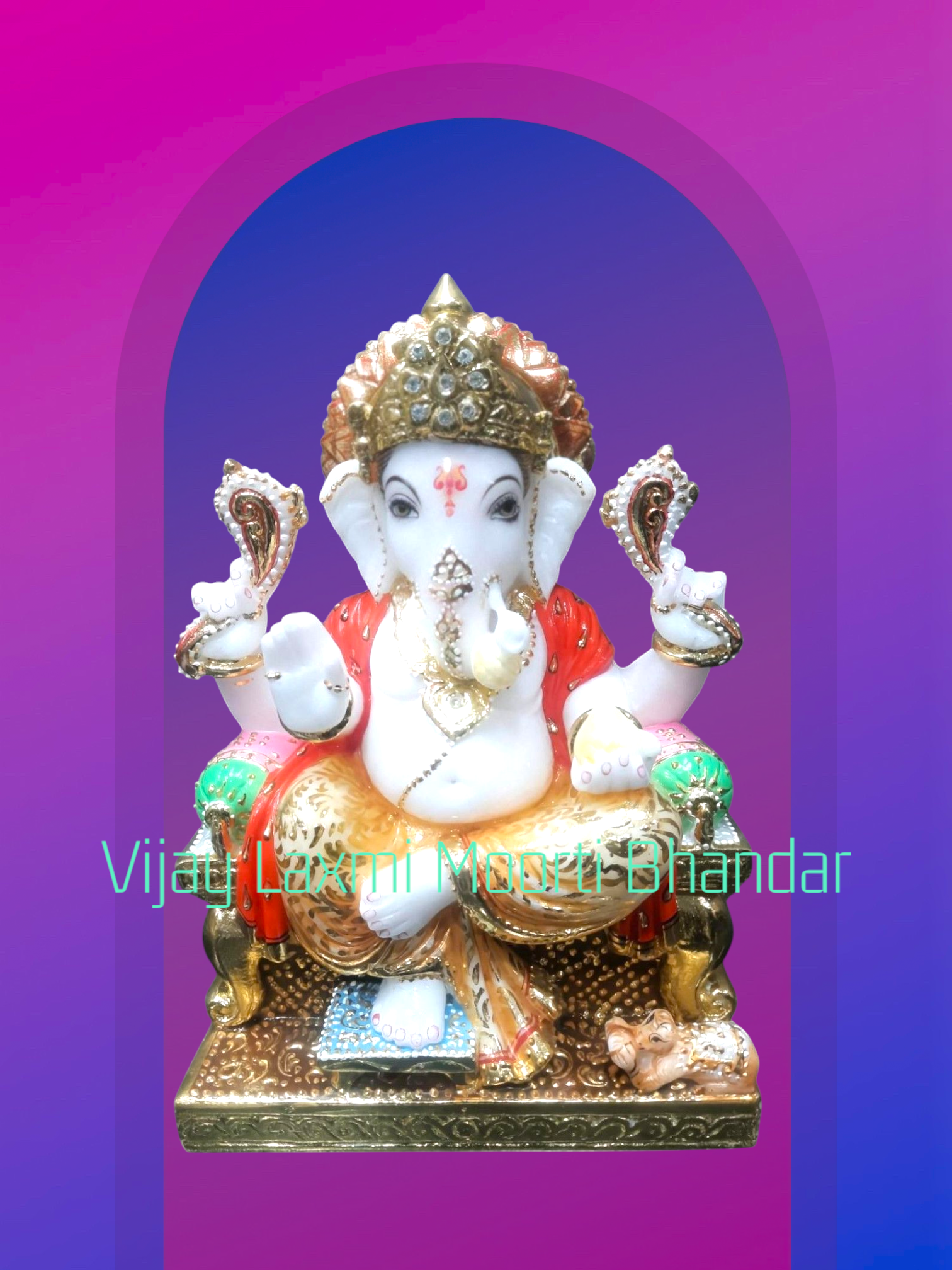 Ganesha Statue with Amboj photo 1