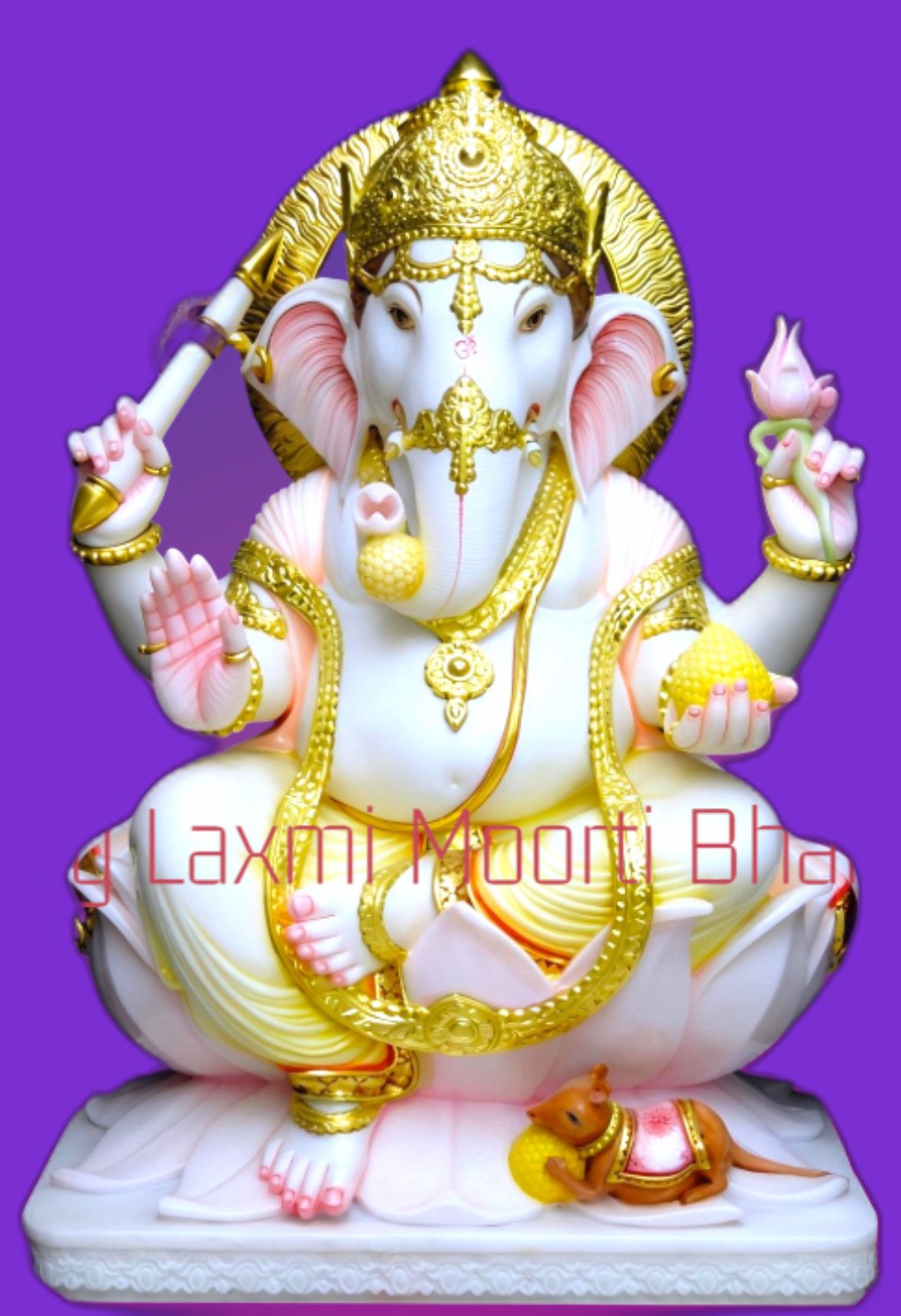Ganesha Statue with flute photo 1