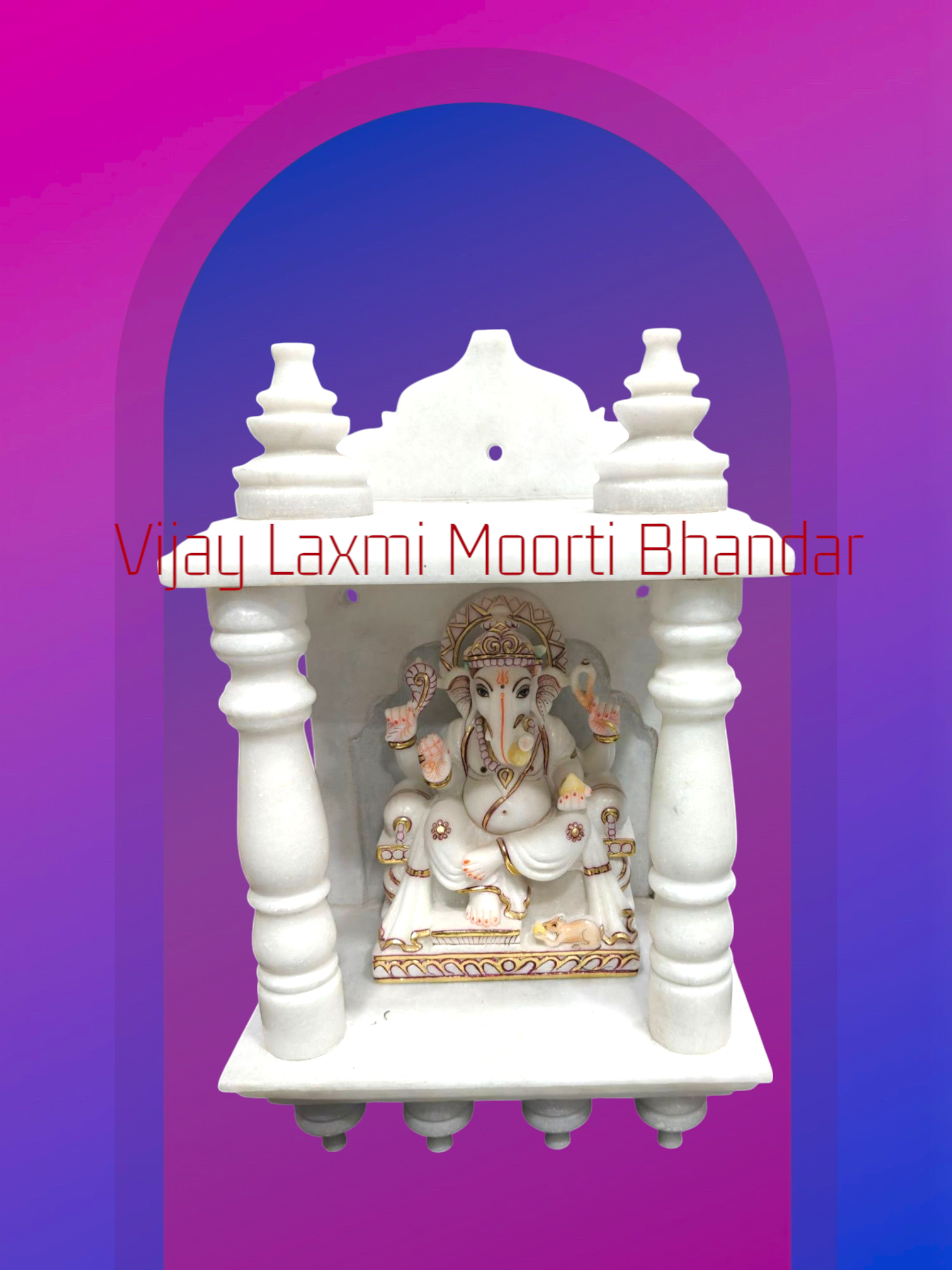 Ganesha Statue with Temple photo 1