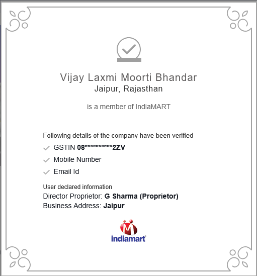 Indimart Trust Seller Certificate certificate